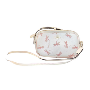 Coach Cream and Pink Dragonfly Crossbody Bag